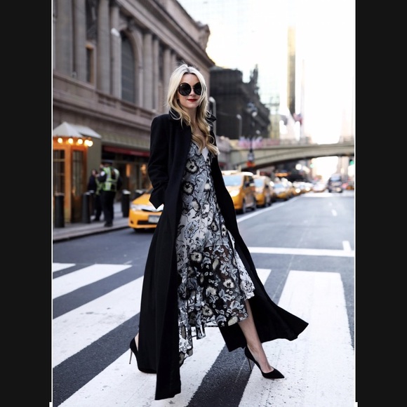 Authentic Self Portrait Nivienne Blue White Black Floral Lace Dress - Picture 2 of 12